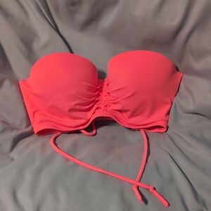 Pink Strapless Bikini Top